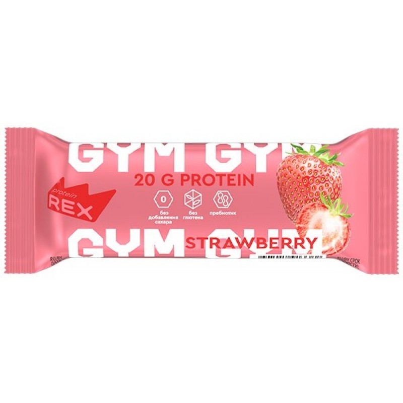 Protein Rex Protein bar LOW CARB -Strawberry dessert- 60 g